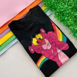 T-Shirt Pantera Cor de Rosa