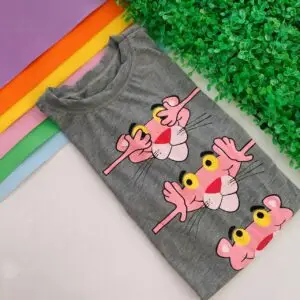 T-Shirt Pantera Cor de Rosa