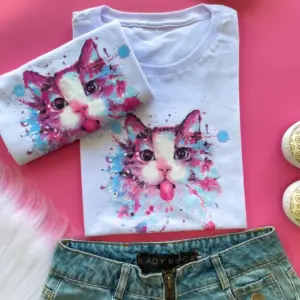 T-Shirt Gatinho Cores