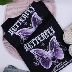 T-Shirt Butterfly Never Give Up